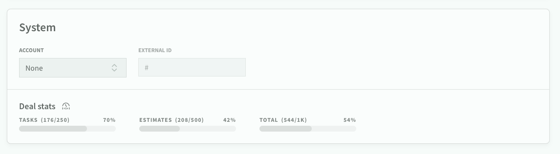 Deal stats