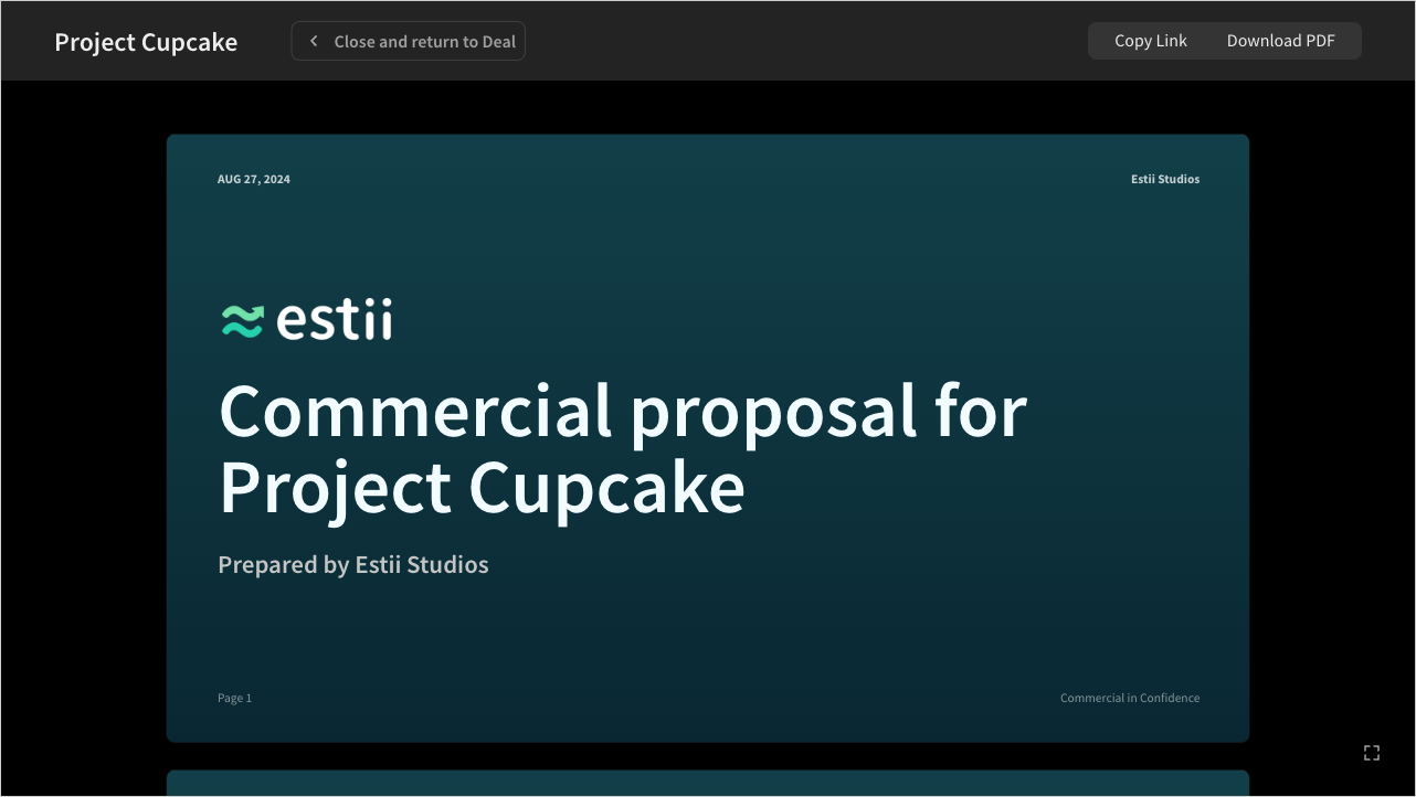 Presenting a proposal