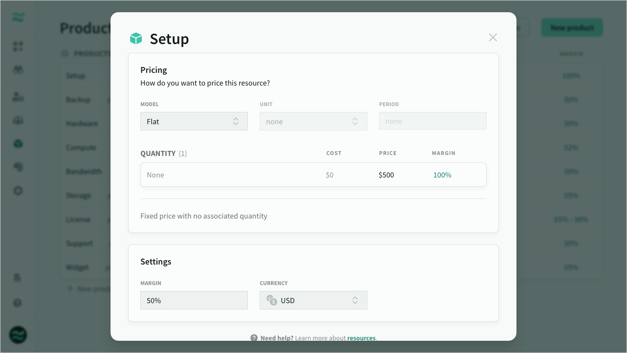 Product configuration