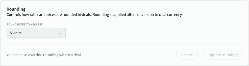 Rounding setting