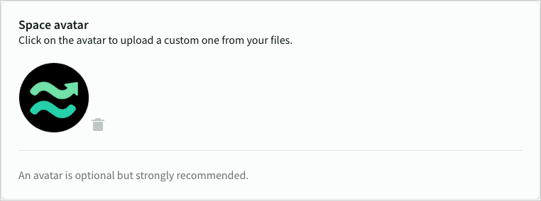 Changing your space avatar