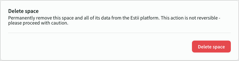 Only an owner of a space can delete a space