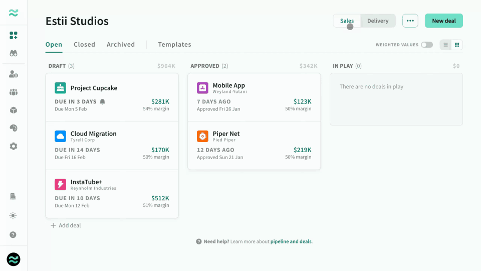 View pipeline costs and resources in delivery mode