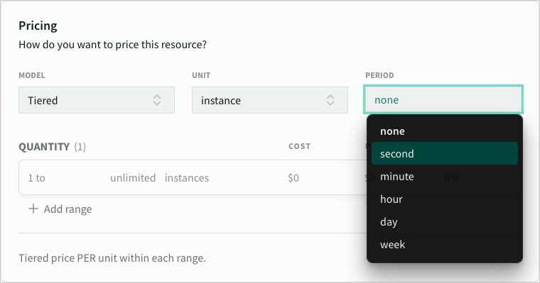 Product pricing periods